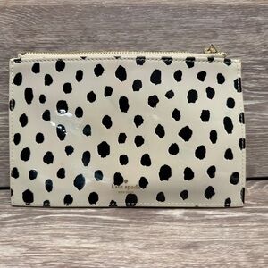Kate Spade  New York Flamingo Dot Zipper Top Pencil Pouch
